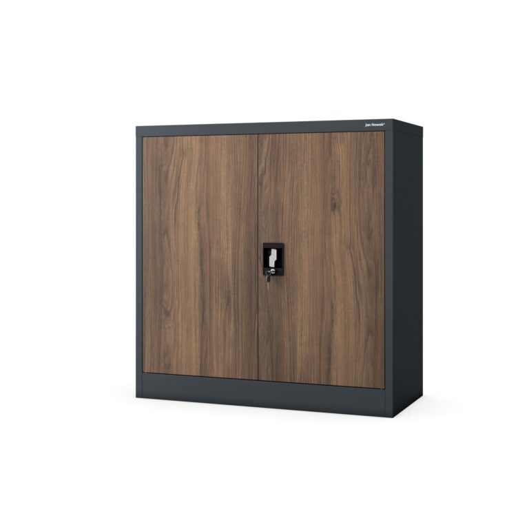 Szafka na akta osobowe, niska, antracytowa/orzech, 900x930x400 mm: BEATA Eco Design