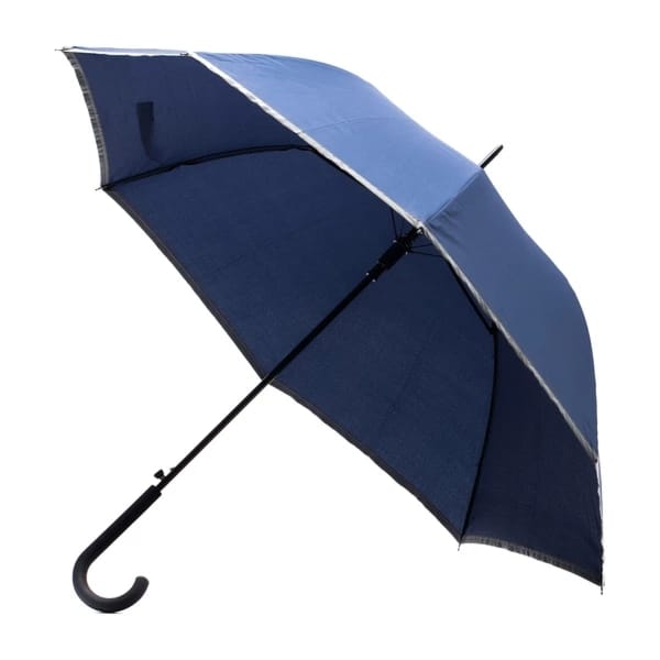 Parasol z taśmą odblaskową Refu – Niebieski