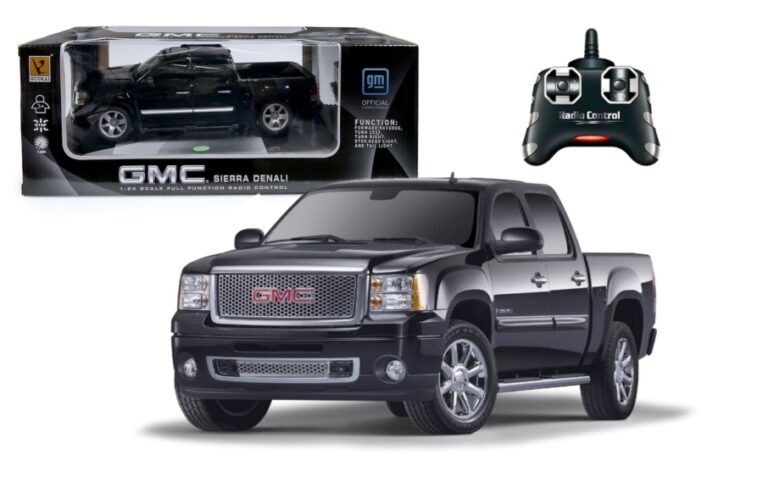 Zdalnie sterowany pickup GMC Sierra Denali 18 cm – realistyczne światła, gumowe opony, 2.4 GHz, idealny dla dzieci 3+
