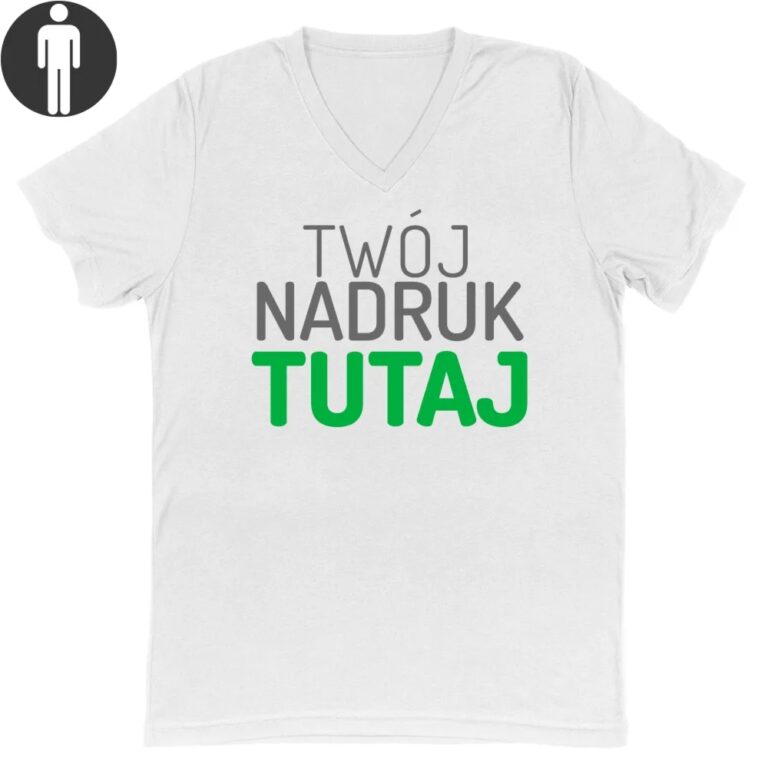 Koszulka męska V-neck z własnym nadrukiem