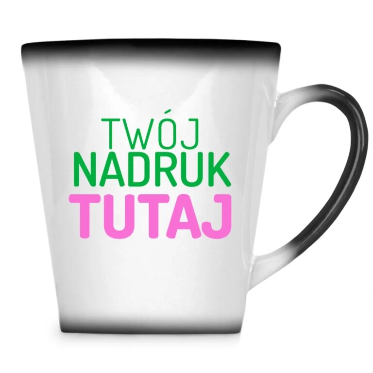 Kubek magiczny latte z własnym nadrukiem
