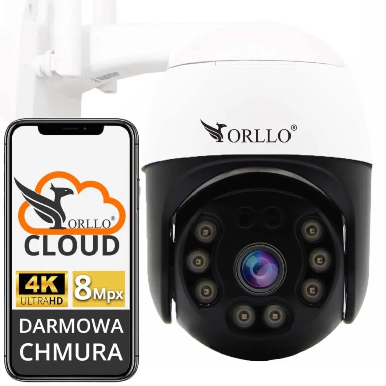 Kamera WiFi IP Zewnętrzna Obrotowa ORLLO Z20 4K + GRATIS chmura
