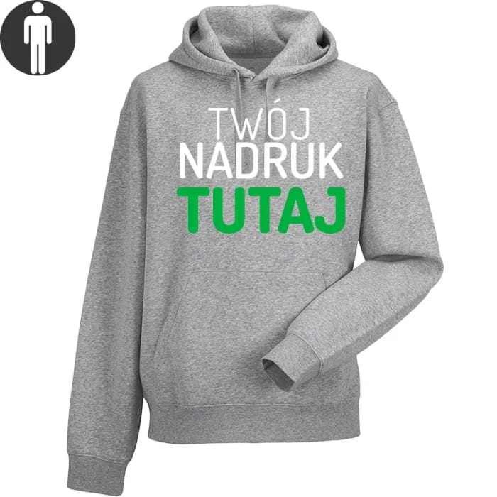 Bluza męska z kapturem z własnym nadrukiem