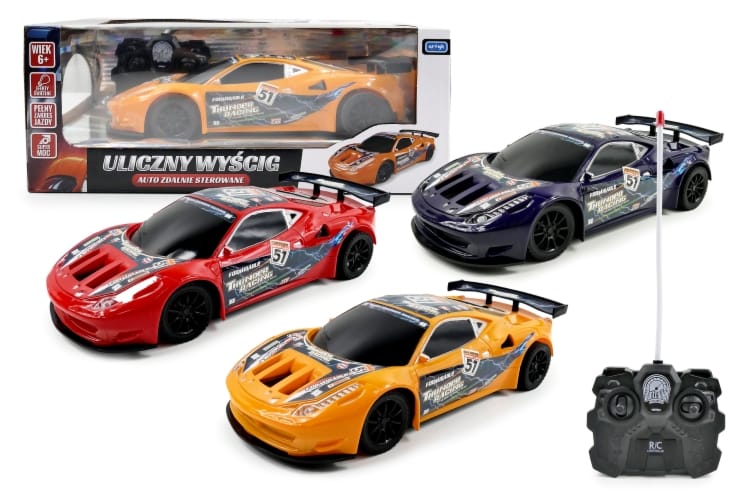 Funny Toys for Boys auto wyścigowe RC – 23 cm, 27 MHz, od 6 lat