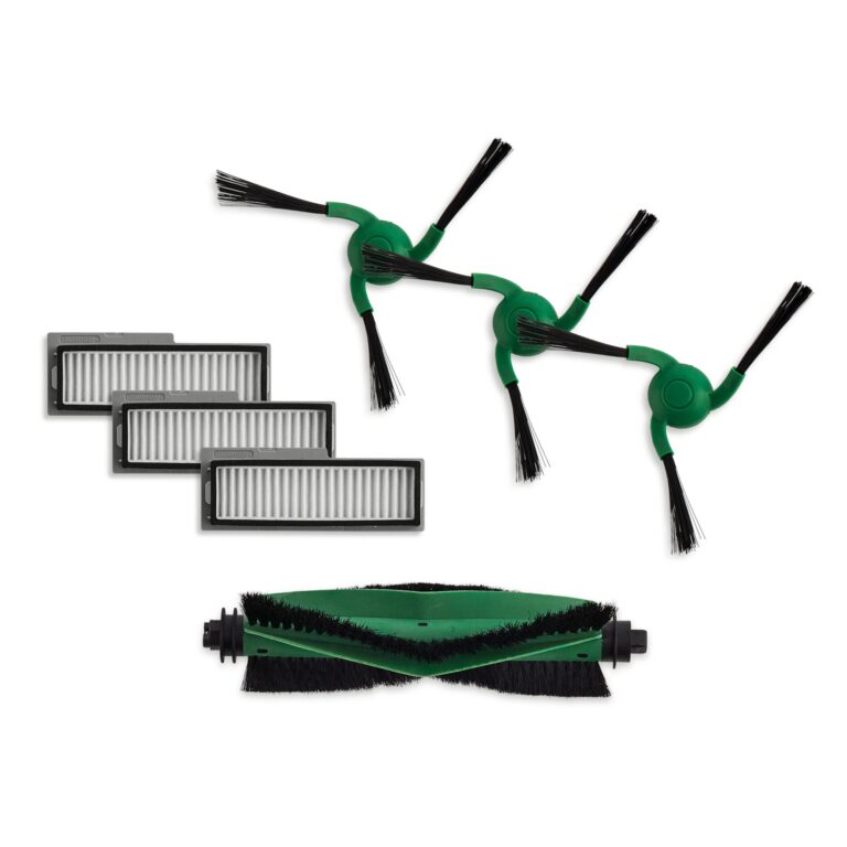 Zestaw wymienny: 3x Wirująca szczotka boczna czarna, 3x filtr, 1x szczotka główna – do robota Roomba Combo Mini