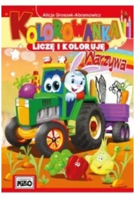 Warzywa kolorowanka liczę i koloruję
