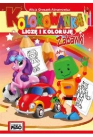 Zabawki kolorowanka liczę i koloruję