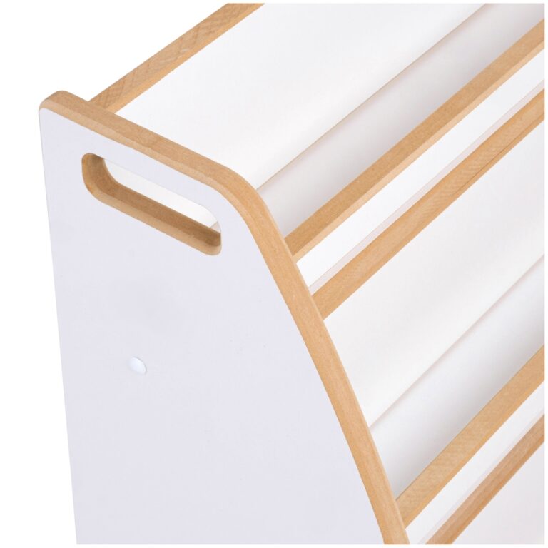 MISIOO Regał na książki dla dzieci, organizer, biały, Wooden Play