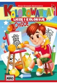 Owoce kolorowanka liczę i koloruję