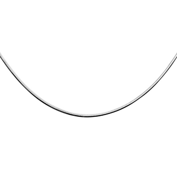 Srebrny łańcuszek linka rodowany 45cm